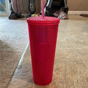 Starbucks pink studded hot pink tumbler
